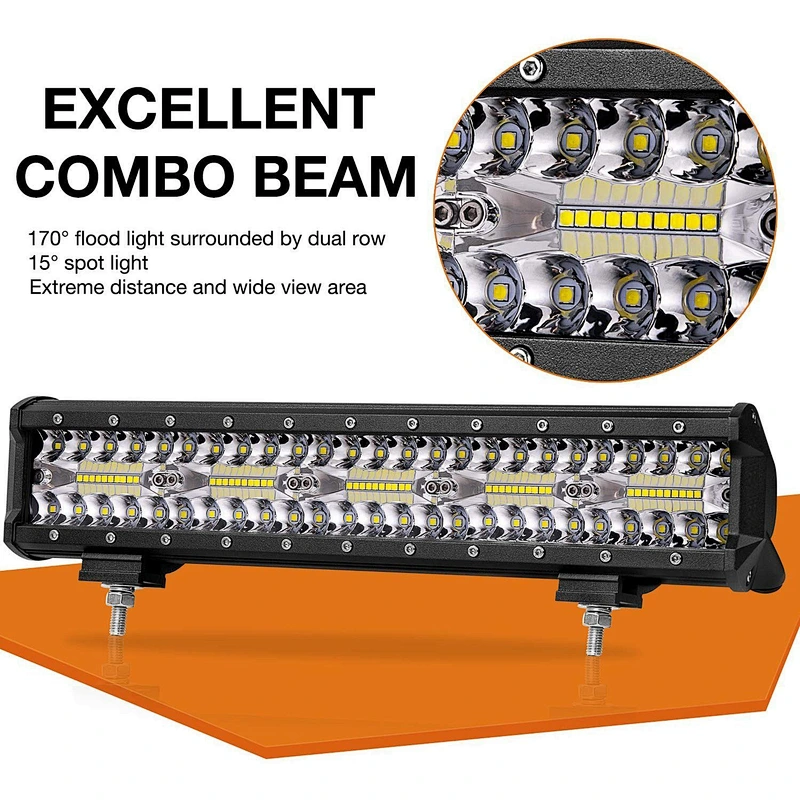 300W High Quality Faros proyectores reflectores Led new led work light 300w 3 filas barras de luz led para camiones