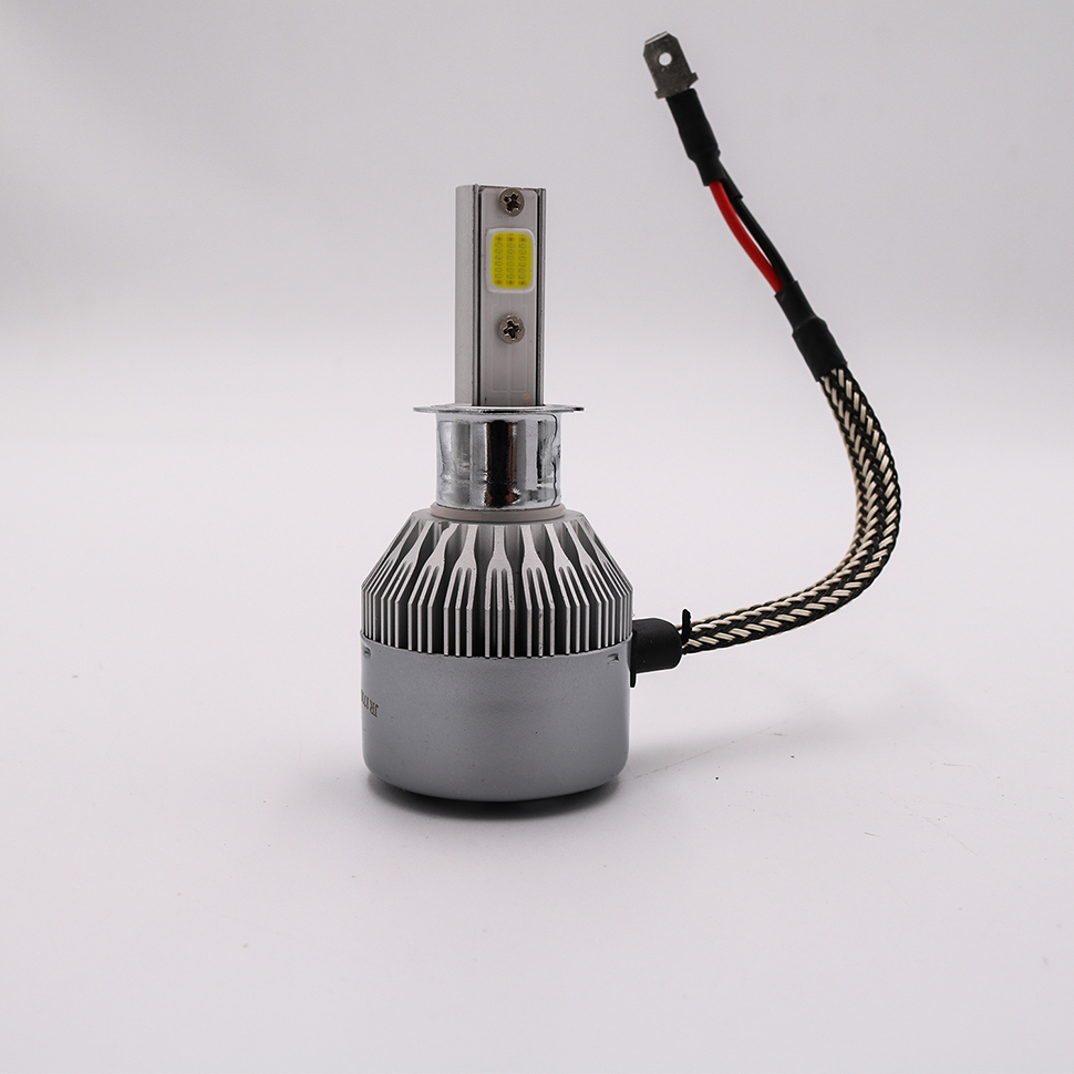 Automobile H3 LED Headlight Bulbs All-in-One Conversion Kit 6500K Cool White 36W 3800Lms