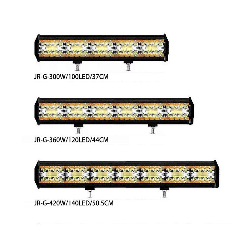 Double color Triple Row Led Work Light Bar For Jeep Car Off road SUV ATV UTV UAZ Tractor Boat Truck 12V 24V Combo Beam Led Bar