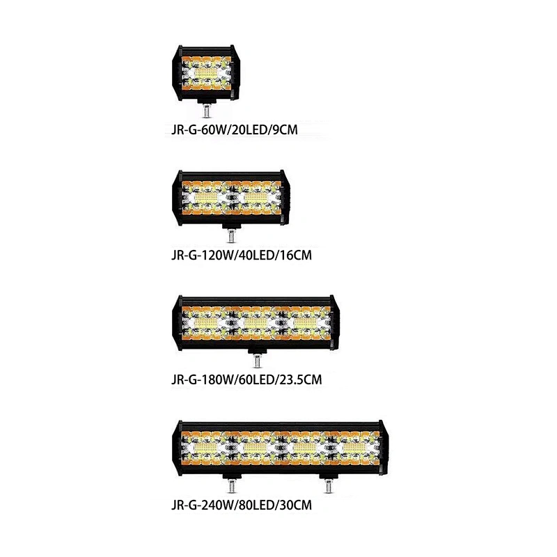 Double color Triple Row Led Work Light Bar For Jeep Car Off road SUV ATV UTV UAZ Tractor Boat Truck 12V 24V Combo Beam Led Bar