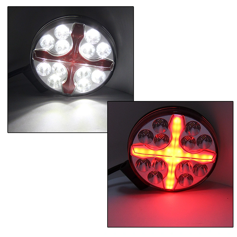 Fabricante led luces moto ford barra luz trasero para auto moto round led para caminoes