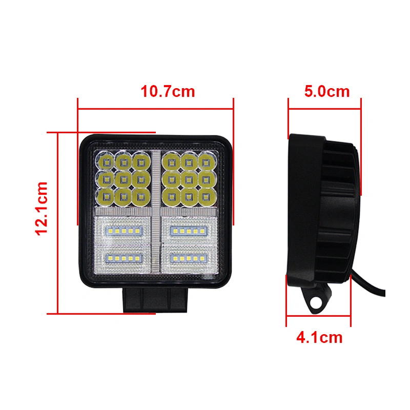 Auto Lighting System 12v-24v 48w Spot Flood Led Work Light 25mm 35mm 45mm  Led Headlight For  Tractor/off Road/car