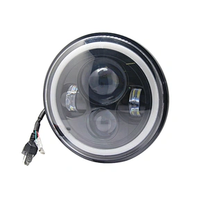 Factory Supply Round 7inch Led Headlight Halo Angle Eyes DRL Headlamp for Car Motorcycle Jeeps Wrangler Offroad SUV ATV