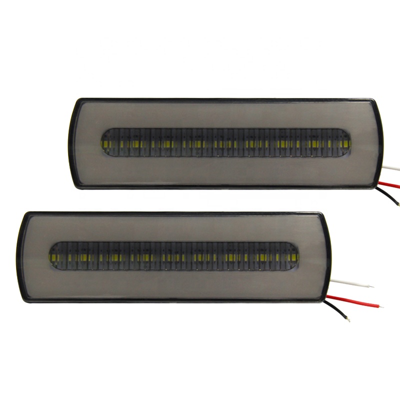 Car led luz de parachoques trasero rojo y blanco car luces accesorios de auto led automovil lights faro
