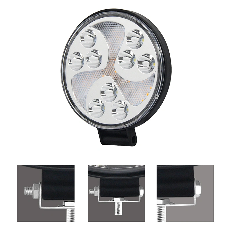 2021 New Faros work light 27w led para moto camionetas 4x4 neblinero White yellow led flood light