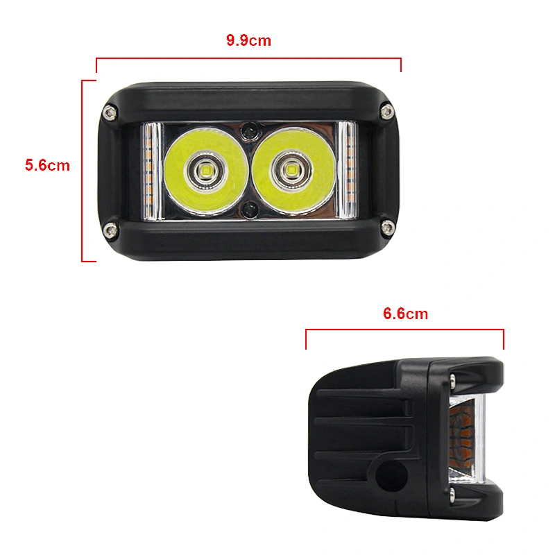 Factory Supply working light 4 inch 18W 6-Lamp double row high brightness LED automobile working light overhaul light motorcycle