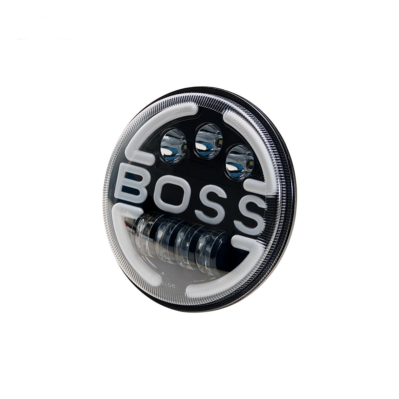 7 inch Super bright high low beam yellow Turn Signal DRL offroad motorcycle e-bike round led headlight BOSS