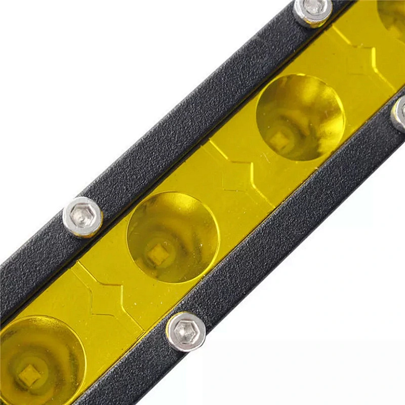 Hot selling single row led light bar 4x4 3d spot led 18w yellow straight slim led light bars off road lights