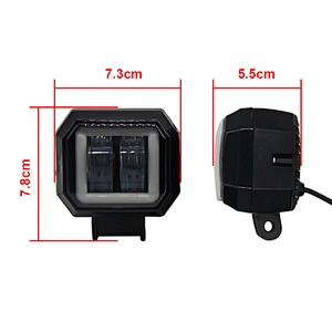 Factory Direct Selling Waterproof Round 20w Led Work Light  Flash For Motorcycle  Led Spot Lamp Angel Eyes Light