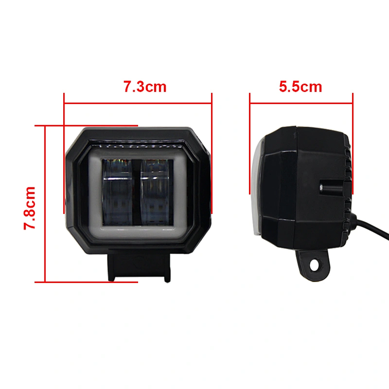 Factory Direct Selling Waterproof Round 20w Led Work Light  Flash For Motorcycle  Led Spot Lamp Angel Eyes Light
