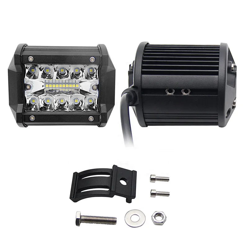 led auto lighting system led light bar car white-yellow luz faro led de trabajo