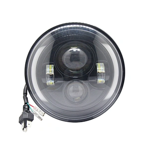 Factory Outlet Truck Offroad Lights With Angel Eye Hi/low Beam Motorcycle Amber Car 7 Inch Led Headlight