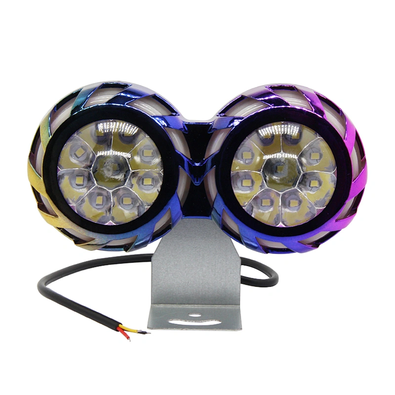 Hot Sale Electric Tricycle Spare Parts External Double 9 Led Light Good Motorcycle Headlight