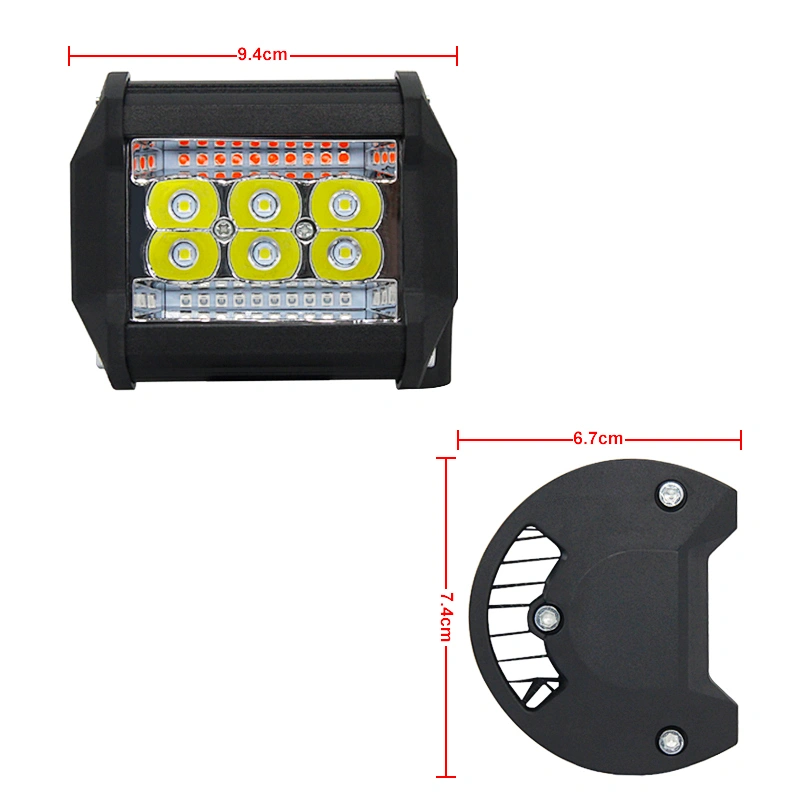 Hote Sale New Product Led Para Auto Yellow And White Led Auto Lighting System  Led Work Light Bar