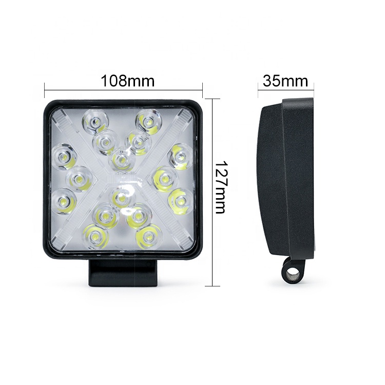 4.3INCH Car LED work  Ring LED light lamp work light 12v led car light with amber angel eyes DRL