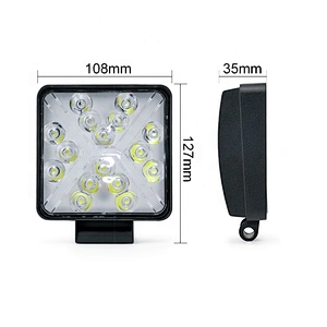 4.3INCH Car LED work  Ring LED light lamp work light 12v led car light with amber angel eyes DRL