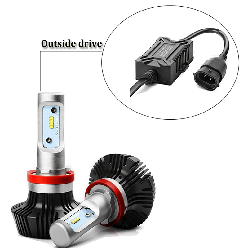 Cheap wholesale Super Bright Csp Chip 880 12v Fanless Auto Light Bulb Kit H1 H7 S1 Car H4 Bulb Led Headlights