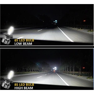 focos led headlight automatic 6caras 6sides cob chip LED Headlights H7 H4 6500K