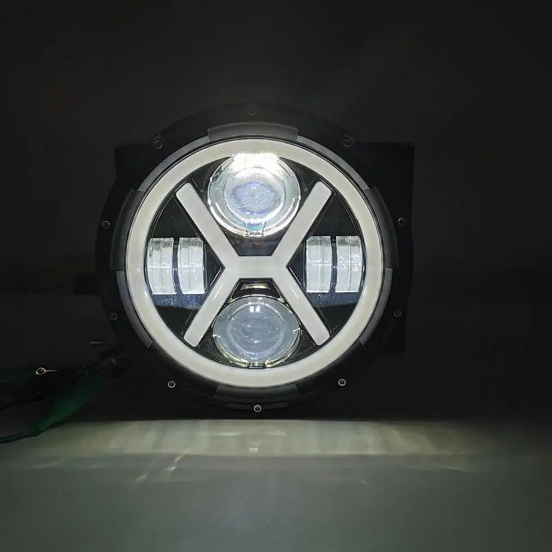 40W High Power COB Round Auto Motorcycles Front Light 12 Volt 7 Inch Off Road Car LED Headlight For Jeep Wrangler Jk Truck