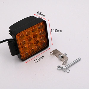 48W 9-30V Square Led Driving Light IP67 2880LM Yellow Light Work Light Bar for Tractor Boat Off Road 4WD 4x4 Truck