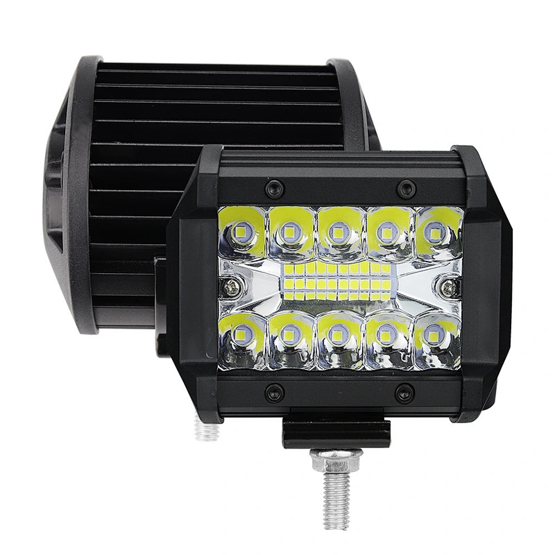 12V-24V CAR LED Work Light 4 Inch 60W 20LED 6000K LED Light Bar Spot Lights for Truck Motorcycle SUV ATV Car Boat
