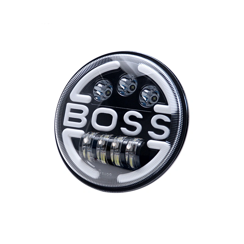 7 inch Super bright high low beam yellow Turn Signal DRL offroad motorcycle e-bike round led headlight BOSS