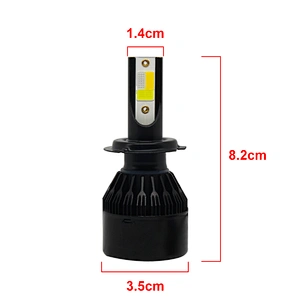 3 colors Flash Led Headlight H4 H7 Kit Cob All In One Auto Change Front Fog Lamp Driving Bulbs