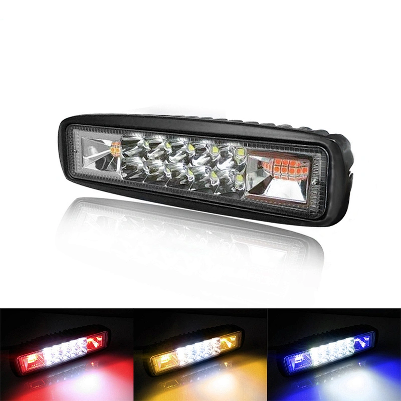 Strobe dual color 48W led light bar 4000k with color for option FLASHING LED working light for SUV,Offroad