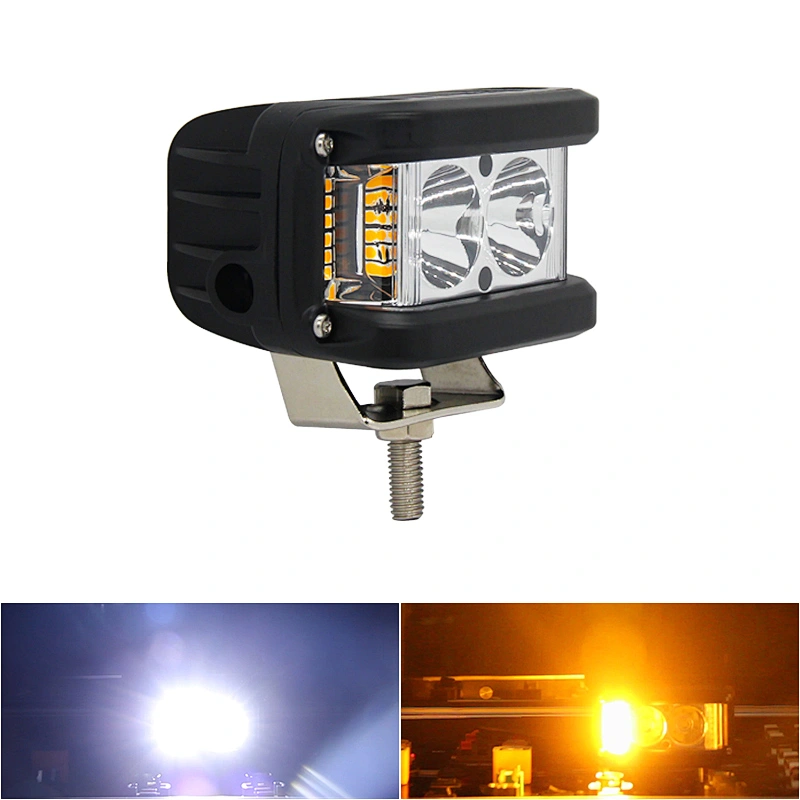 Factory Supply working light 4 inch 18W 6-Lamp double row high brightness LED automobile working light overhaul light motorcycle