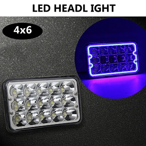 Super Bright Auto Lighting Angel Eye Led Headlights,55w Rectangular 5X6 5X7 Car Led Headlight for XJ