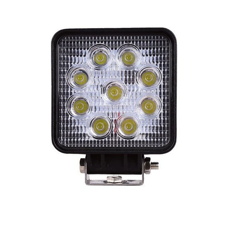 Shape Led Work Light Bar 27W Waterproof Driving Pods Spot Beam Work Lamp for Off-Road Suv Boat 4X4 Jeep JK 4Wd Truck 12V-24V