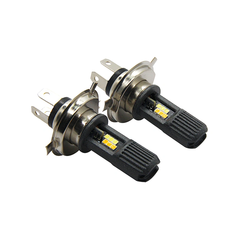Motorcycle H4 Ba20d P15d 3030 Led Headlight 12smd Light Bulbs Headlamp H4
