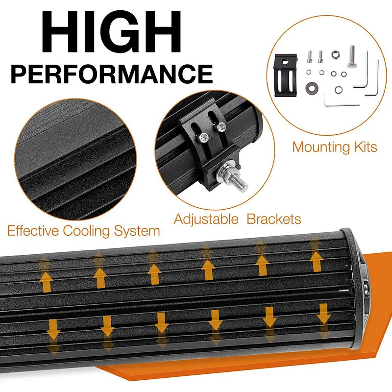 300W High Quality Faros proyectores reflectores Led new led work light 300w 3 filas barras de luz led para camiones