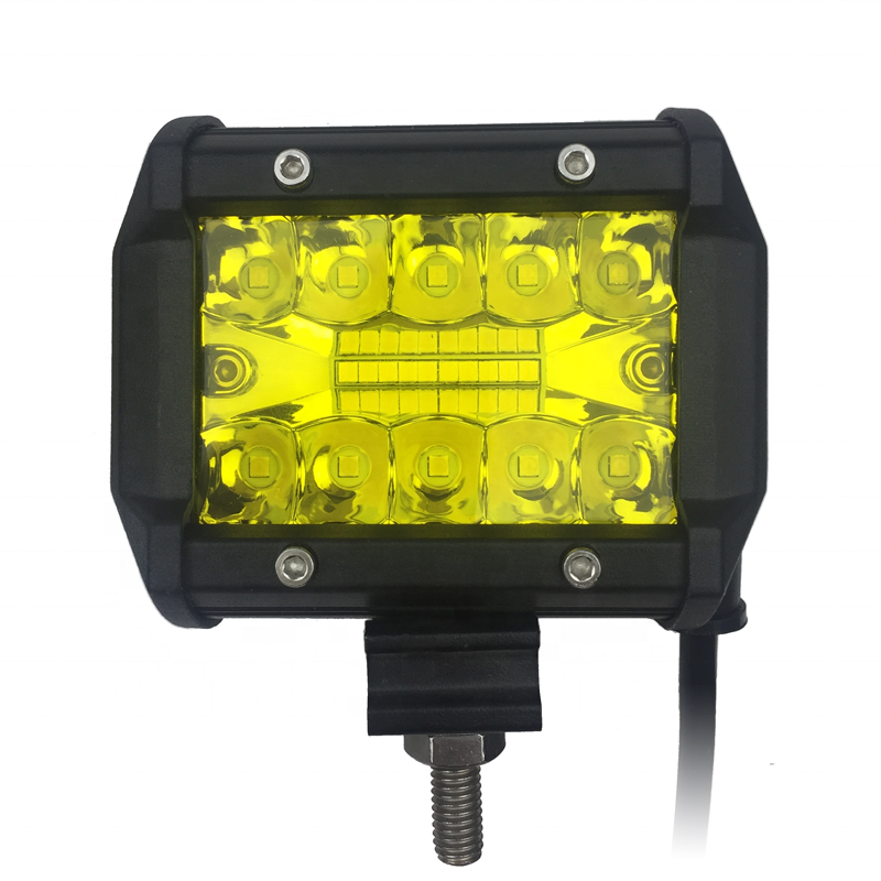 led auto lighting system led light bar car white-yellow luz faro led de trabajo