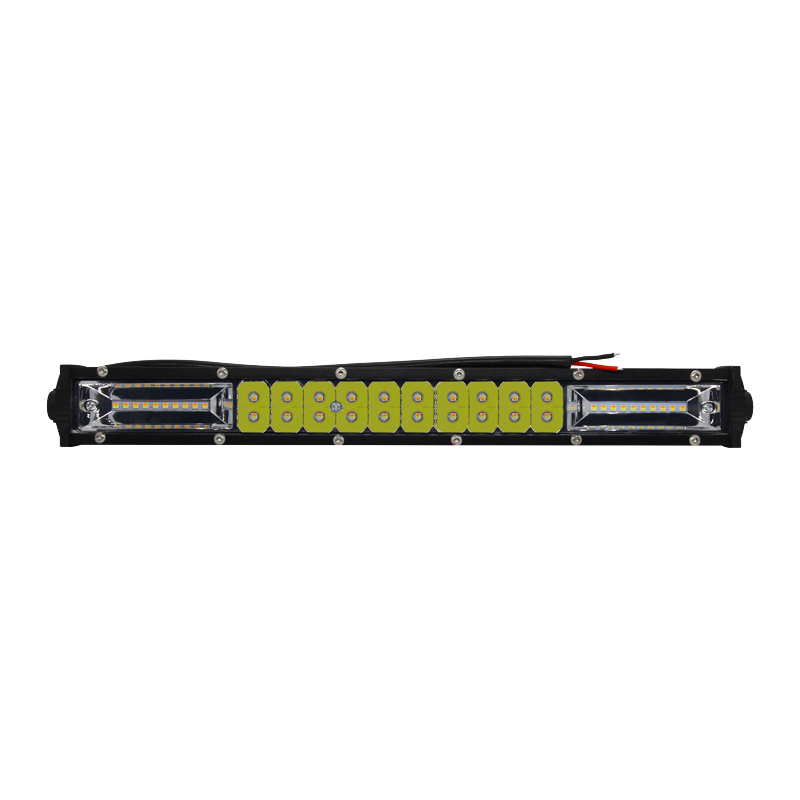 40W 60W 120W 150W 300W White Amaber single row slim curved led light bar spot flood combo car roof/bumper/front grille led bar