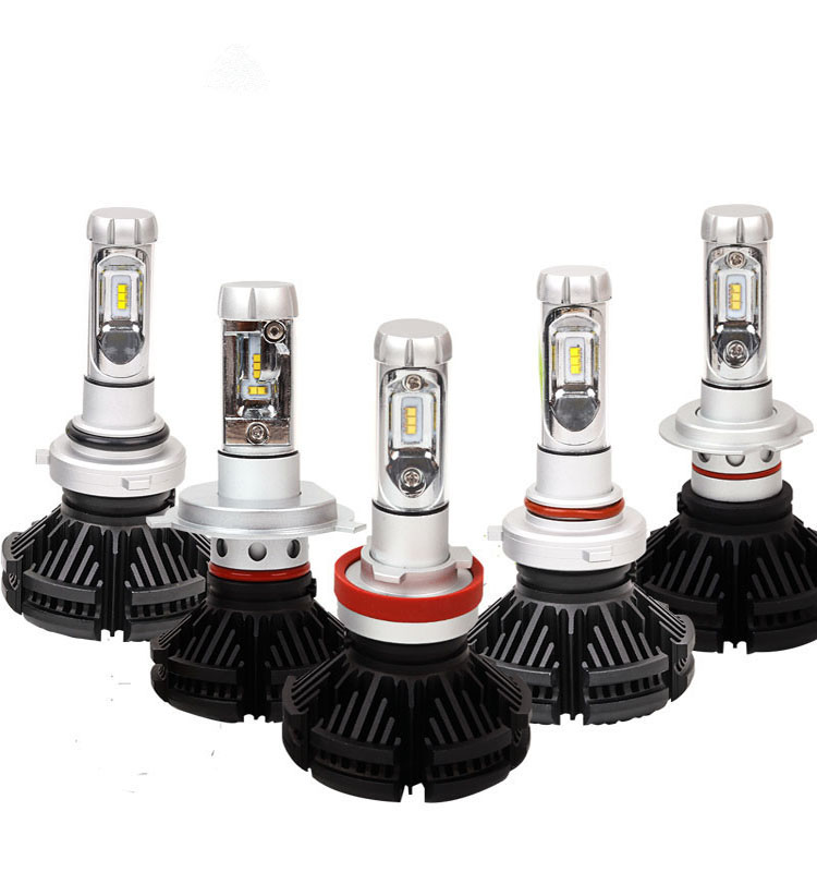 Led Heading Light X3 H4 Cob 30w Led Bulbs 8000lm White Color H1 H3 H7  H11 9005 9006 For Car Headlight Lamp Kit Car Light Lamp