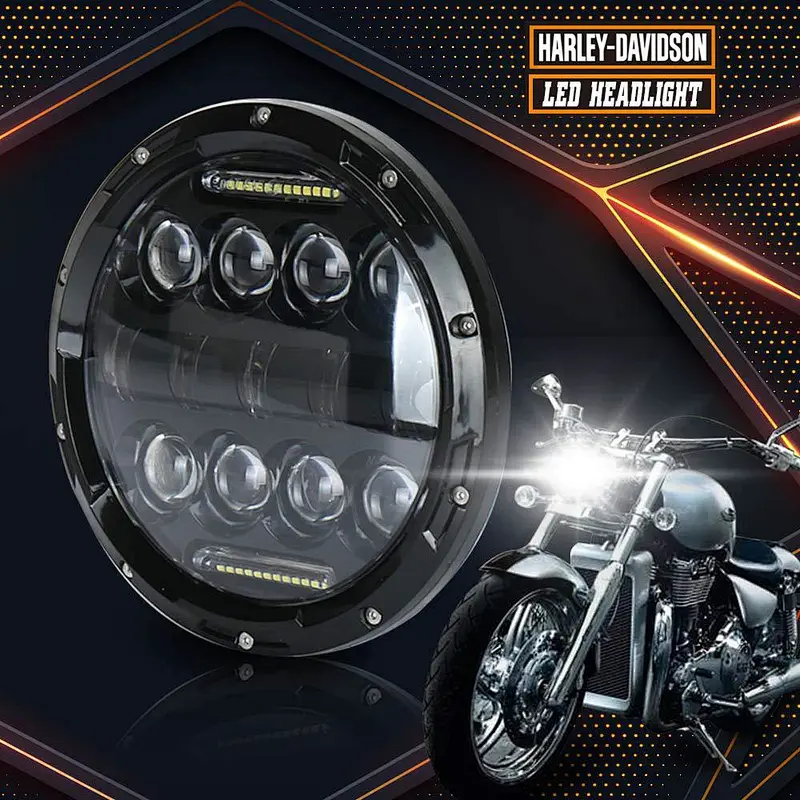 75W 13 LED 3030 Lens Chip LED Headlight Wrangler Near Far Light Waterproof ip67 High Quality