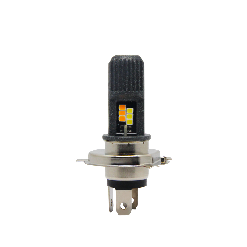 Motorcycle H4 Ba20d P15d 3030 Led Headlight 12smd Light Bulbs Headlamp H4