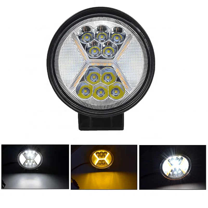 AUTO Faros De Led Anti Niebla Trabajo espectrocopico  biIcolor flash led working lamp