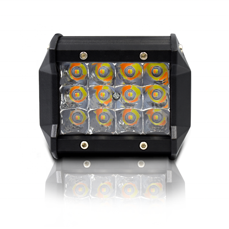 VEHICULOS TRACTORES  led luz estroboscopico led work light bar bicolor flash  faros auxiliares led para auto