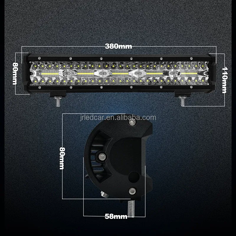 300W High Quality Faros proyectores reflectores Led new led work light 300w 3 filas barras de luz led para camiones
