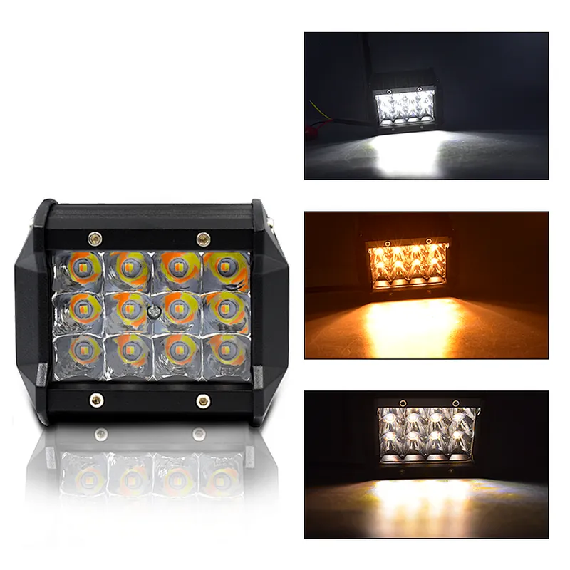 Top sale 36w biccolor Super Power Offroad Breathing Hole Auto Car Led Work Light 3rows