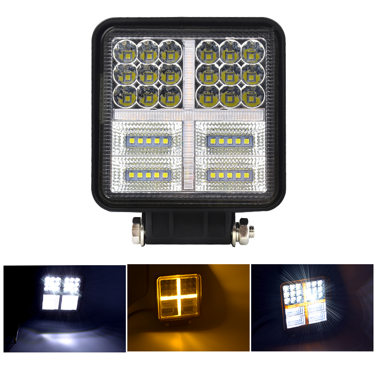 177W Square Round Work Light bar 12V 24V Car LED Spotlight  Auto Truck Off Road Mini Ledbar Offroad Accessories