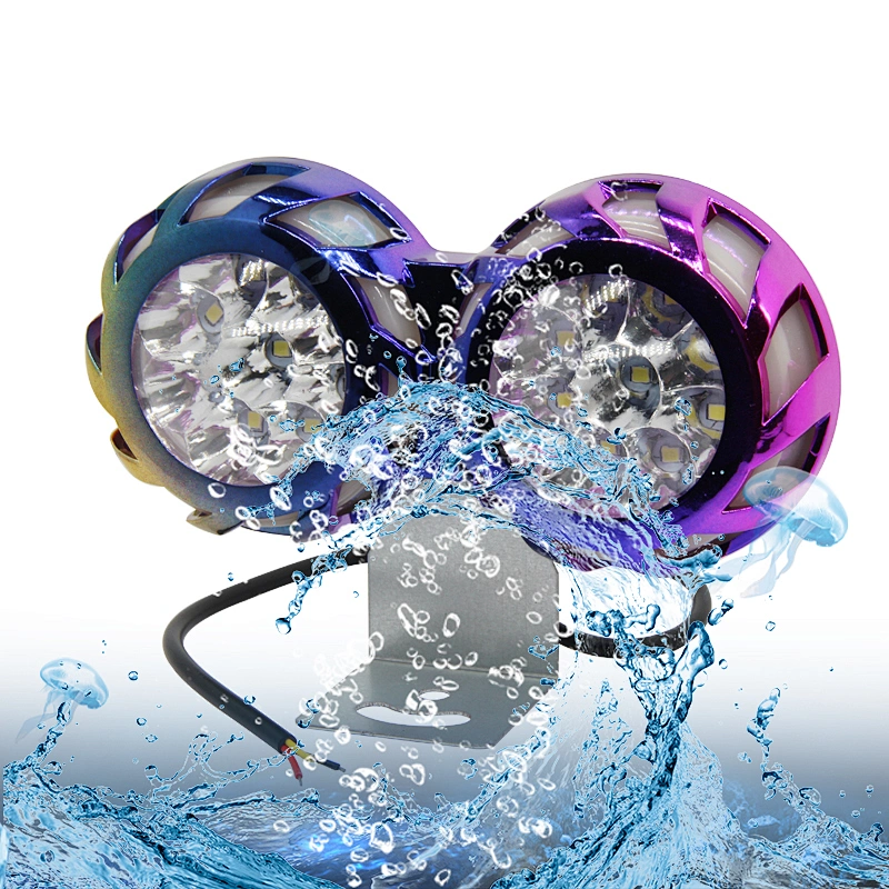 Hot Sale Electric Tricycle Spare Parts External Double 9 Led Light Good Motorcycle Headlight