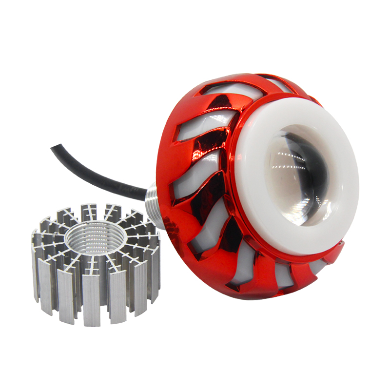 High quality 10W projector headlight bulb rgb color angel eyes lens beam led motorcycle light