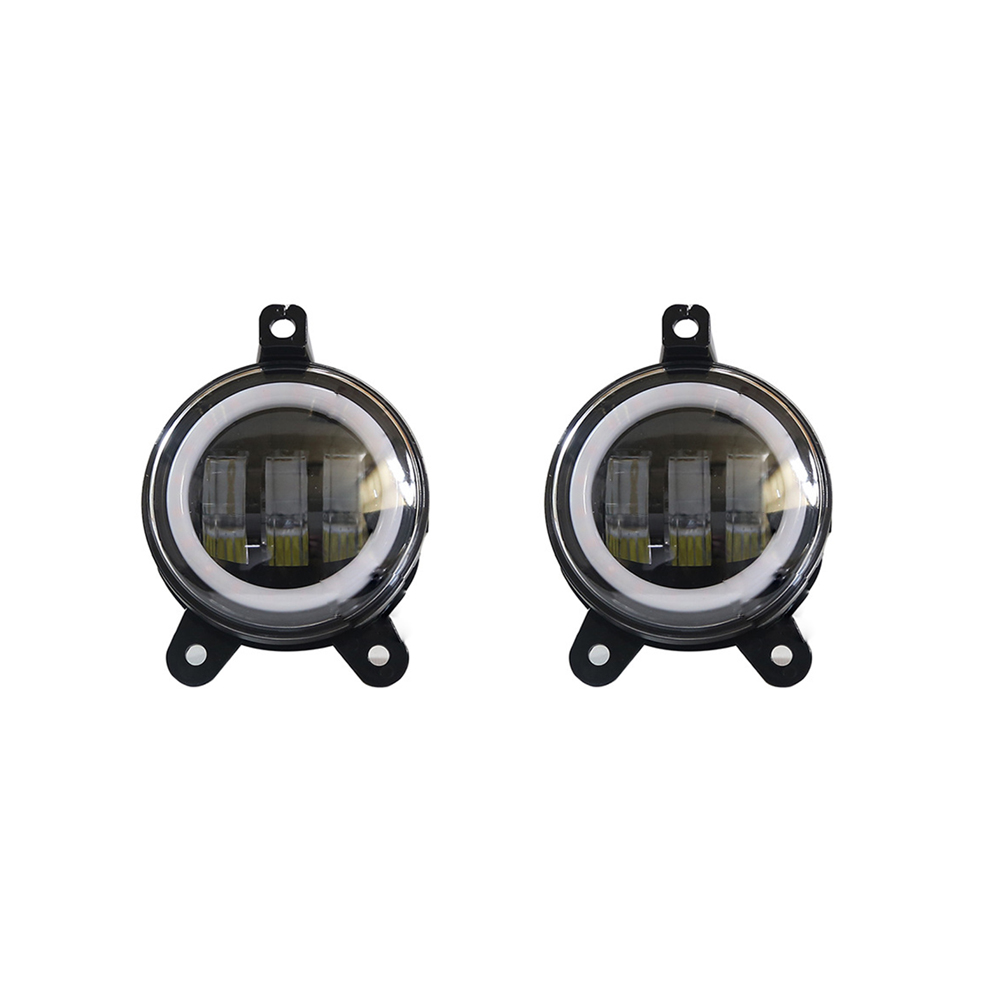 30W 3.5 Inch  Angel Eye Led fog lights for Jeep Wrangler JK with white DRL App control foglamp RGB color change headlight