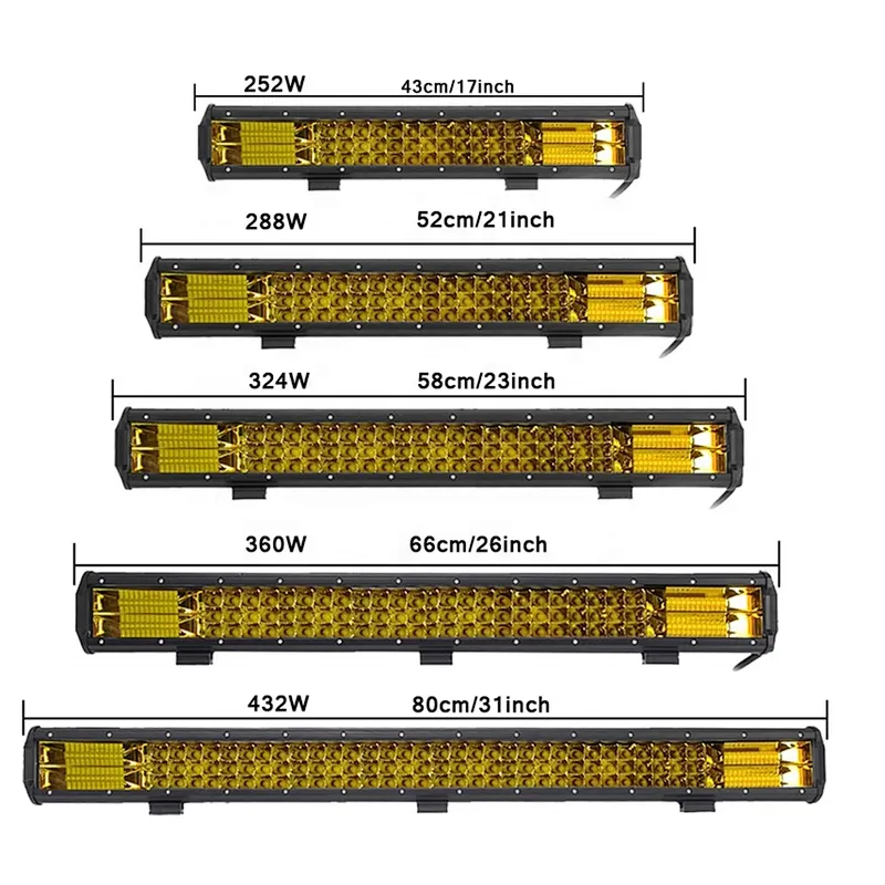 21inch 52inch bar light led mica amarilla yellow luz  52cm  Barra luz de led