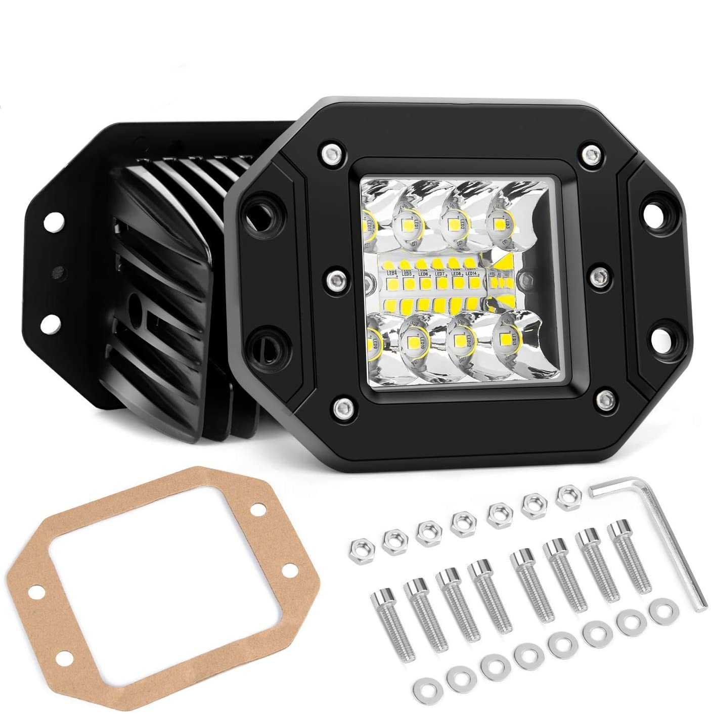 Wholesale price car running light accessories off-road SUV round combination beam led laser light truck led work light