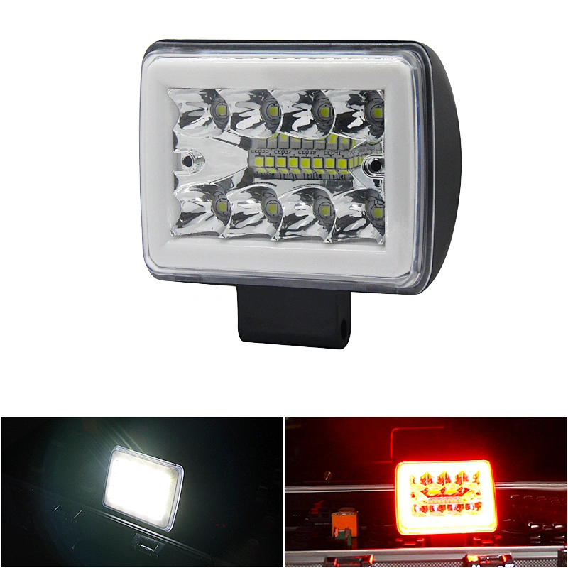 Factory Direct Sales12v 24v Led 10w Waterproof Round Auto Work Light Lamp Truck Offroad With Angle Eyes