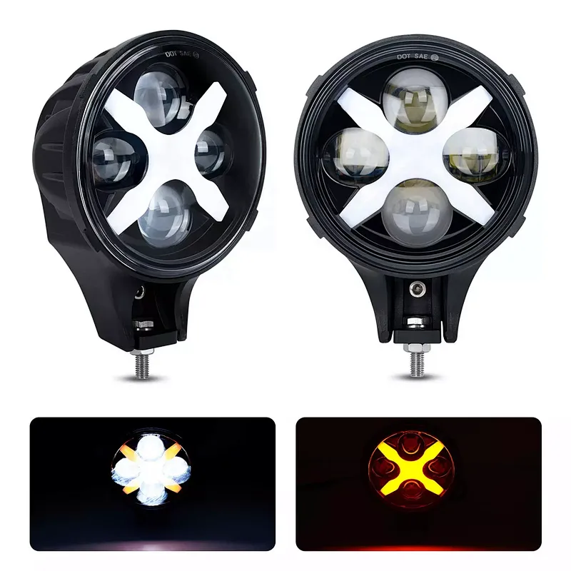 20121 60w Car LED Work Light  X Angel Eyes DRL Fog Driving for Off-road 4x4 vehicle trucks